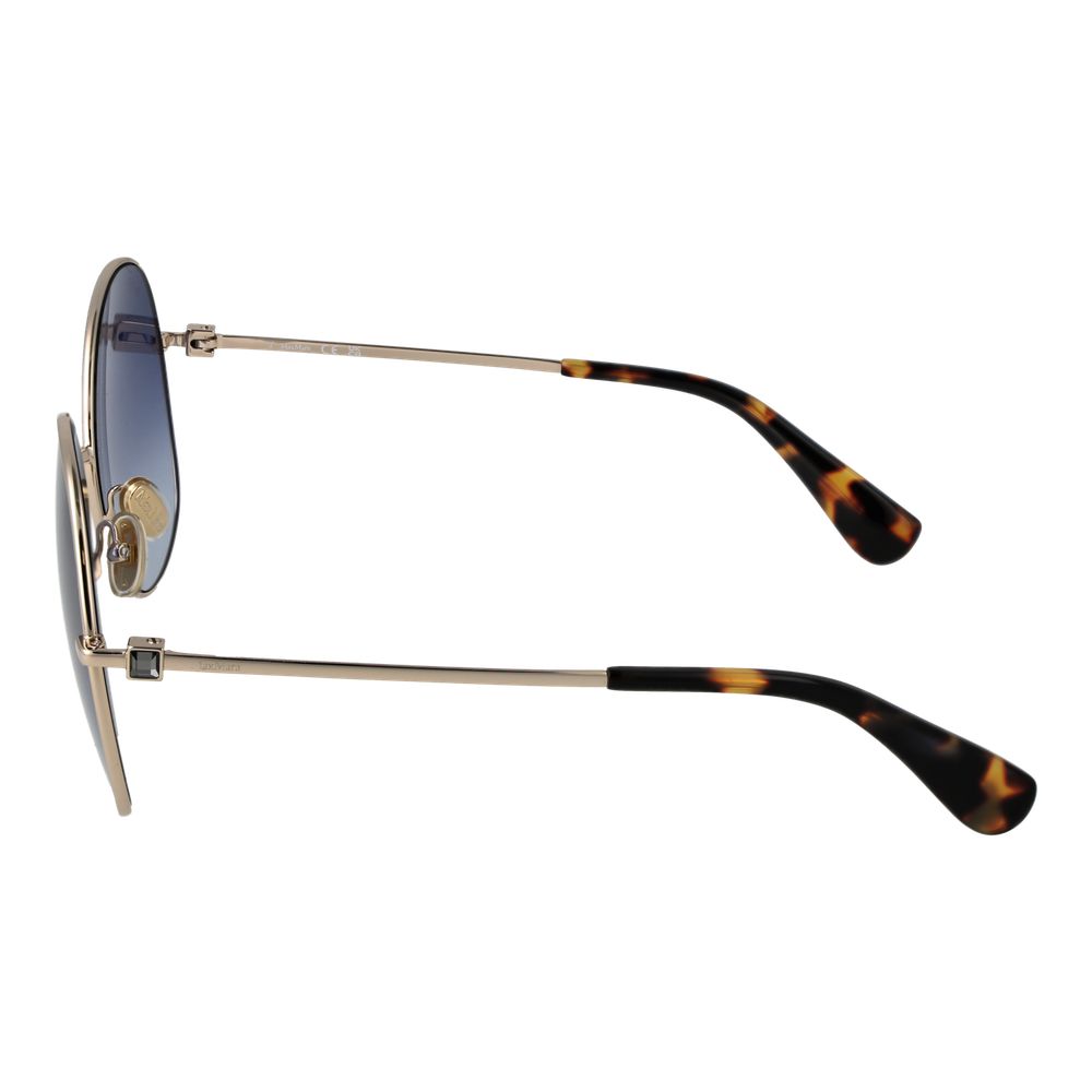 Lunettes de soleil métalliques Max Mara dorées