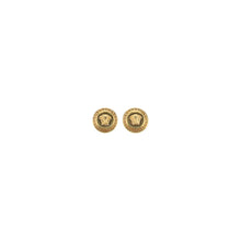 Versace Medusa Logo Earrings in Gold Metal