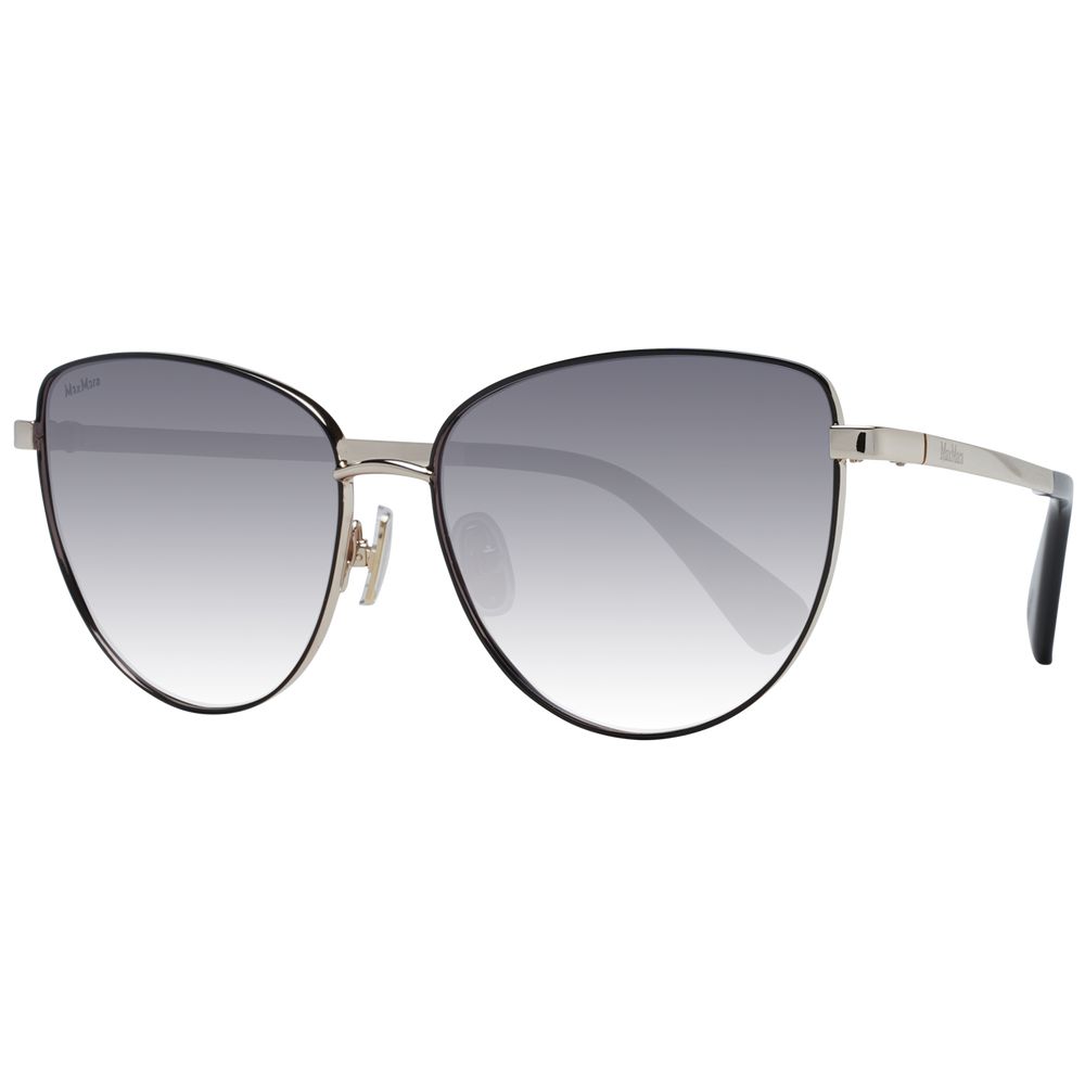 Lunettes de soleil métalliques Max Mara dorées