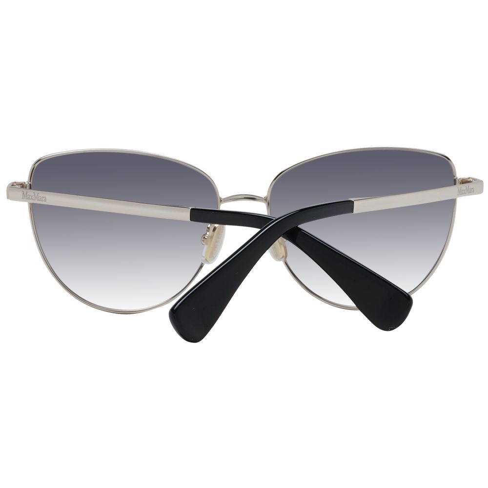 Lunettes de soleil métalliques Max Mara dorées