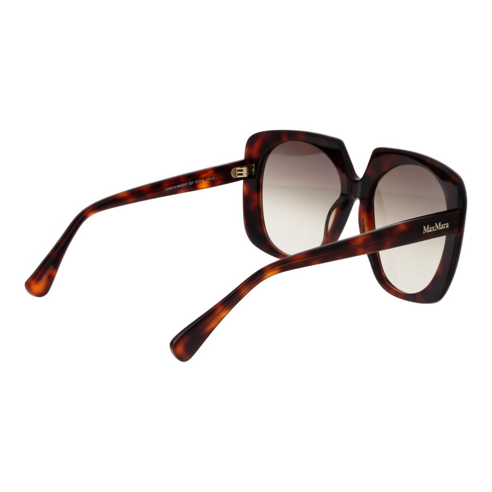 Lunettes de soleil en acétate Max Mara marron