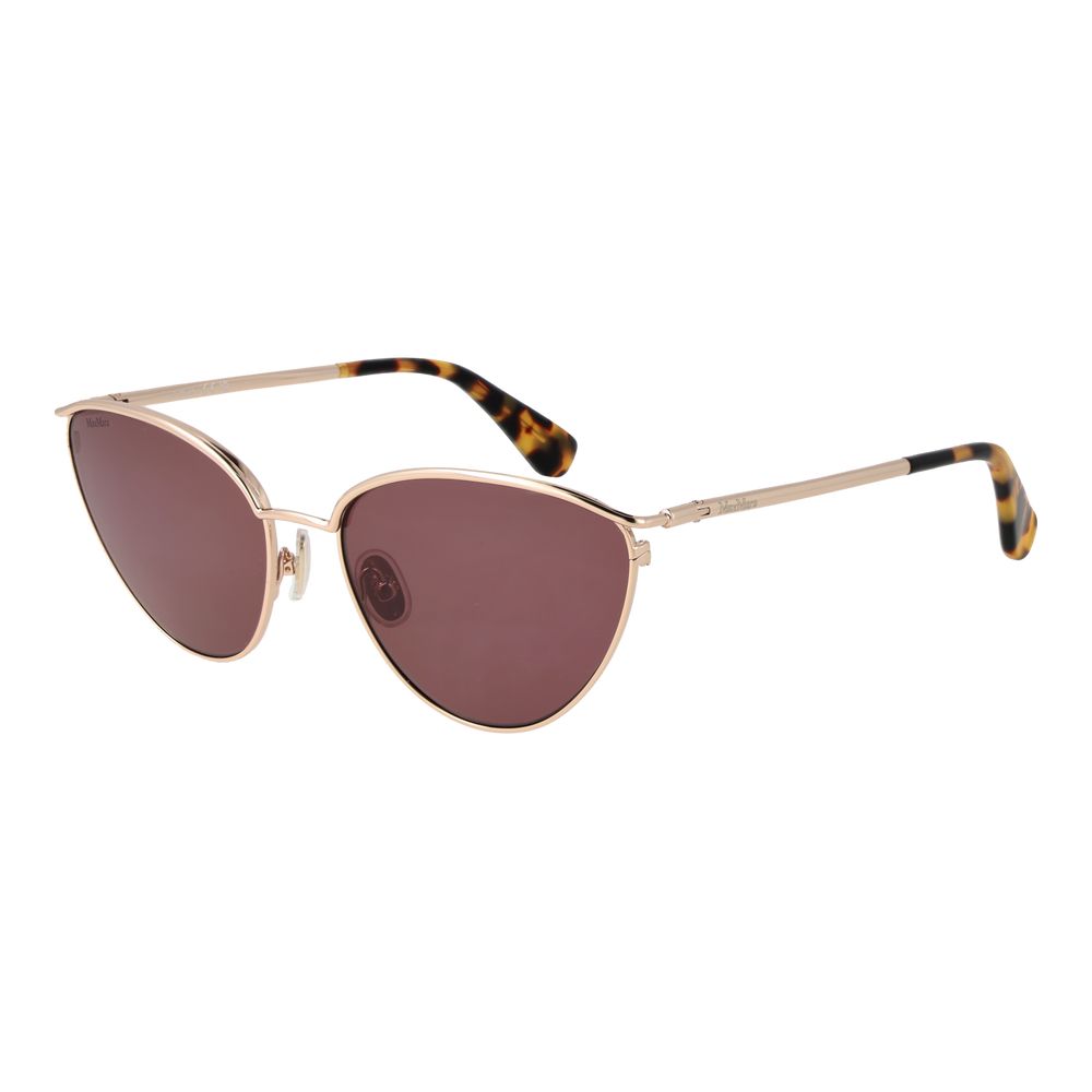 Lunettes de soleil métalliques Max Mara dorées