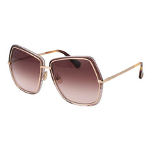 Lunettes de soleil métalliques Max Mara dorées