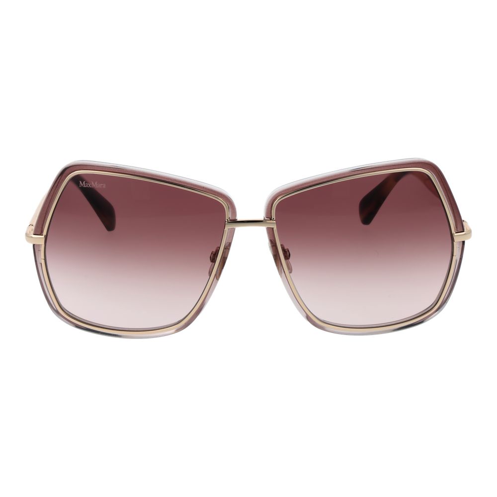 Lunettes de soleil métalliques Max Mara dorées