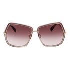 Lunettes de soleil métalliques Max Mara dorées