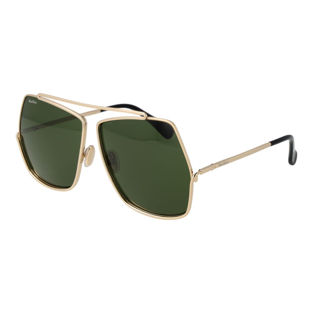 Lunettes de soleil métalliques Max Mara dorées