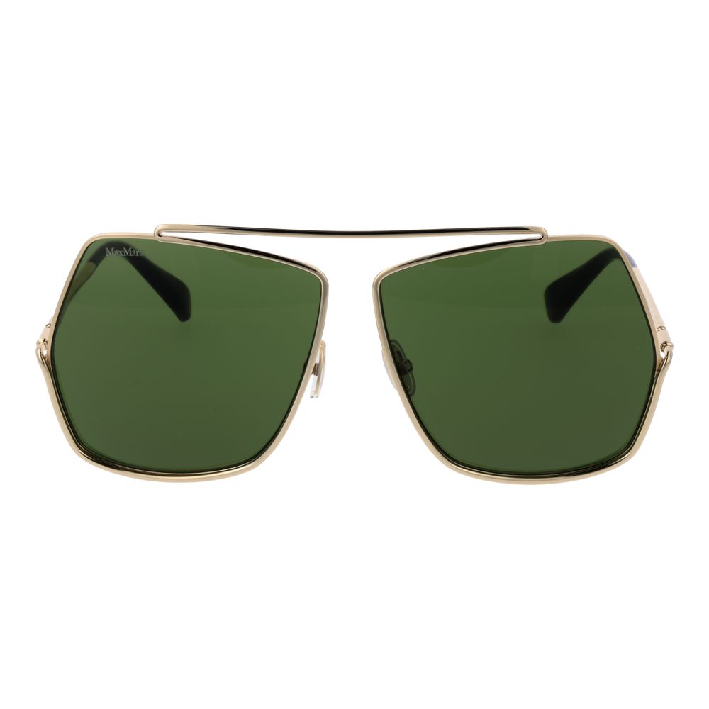 Lunettes de soleil métalliques Max Mara dorées