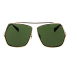 Lunettes de soleil métalliques Max Mara dorées