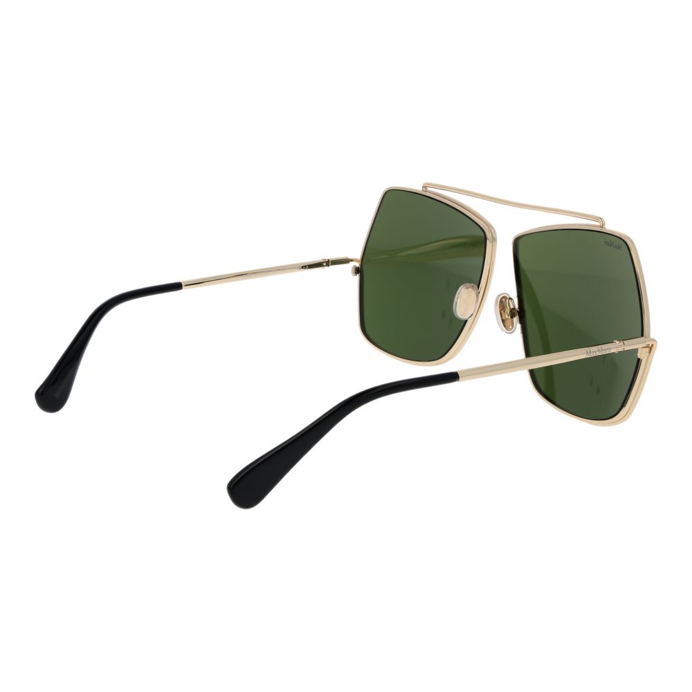 Lunettes de soleil métalliques Max Mara dorées