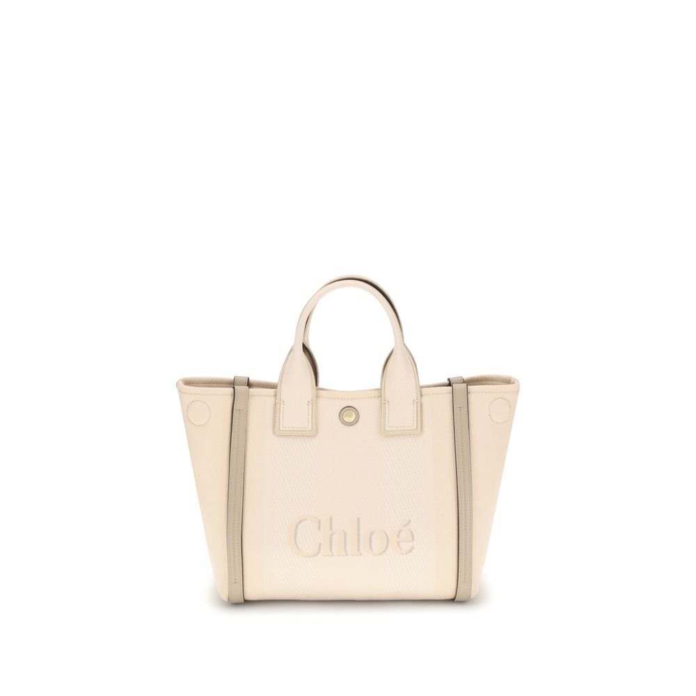 Chloé — Small Carry Tote Bag in Cotton Canvas