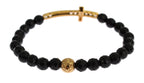 Cross Bracelet – Black Agate