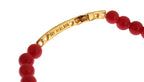 Cross Bracelet – Red Coral