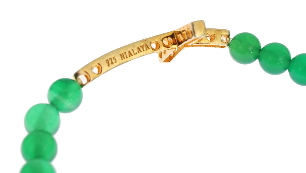 Cross Bracelet – Green Jade