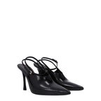 Black Leather Pumps