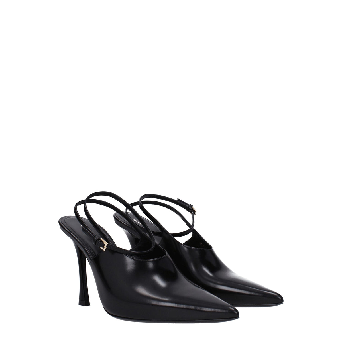 Black Leather Pumps
