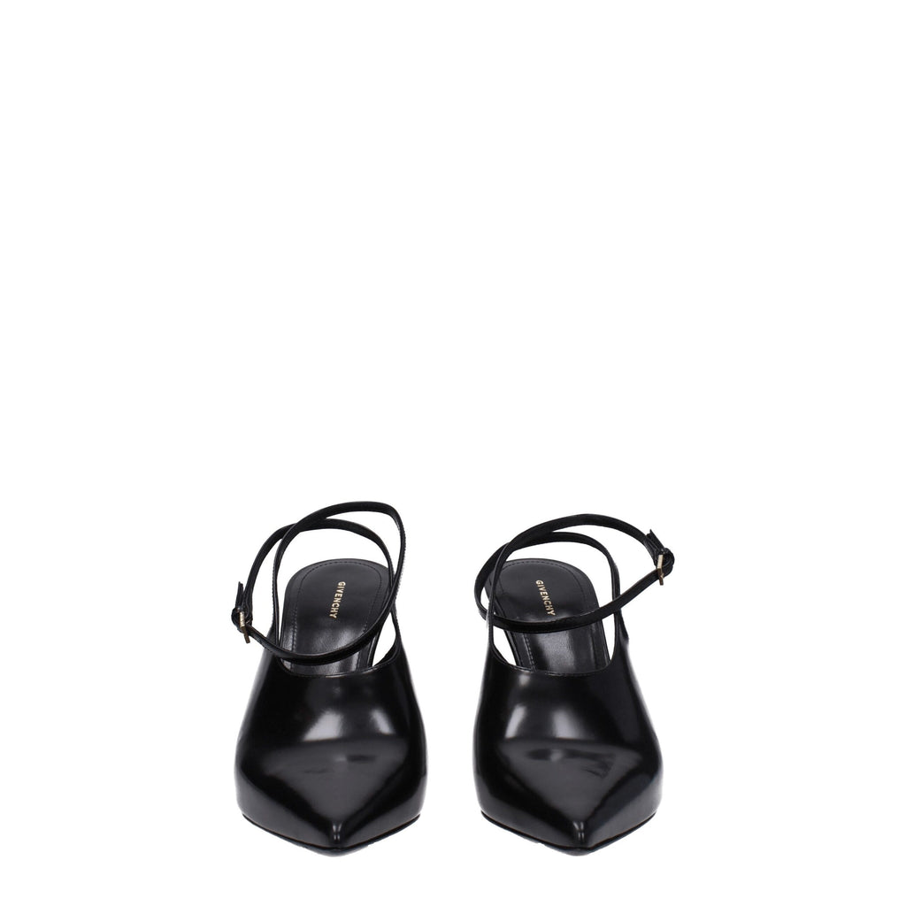 Black Leather Pumps