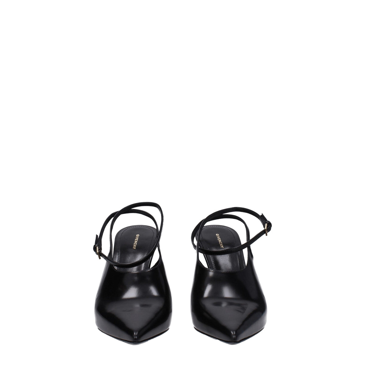 Black Leather Pumps