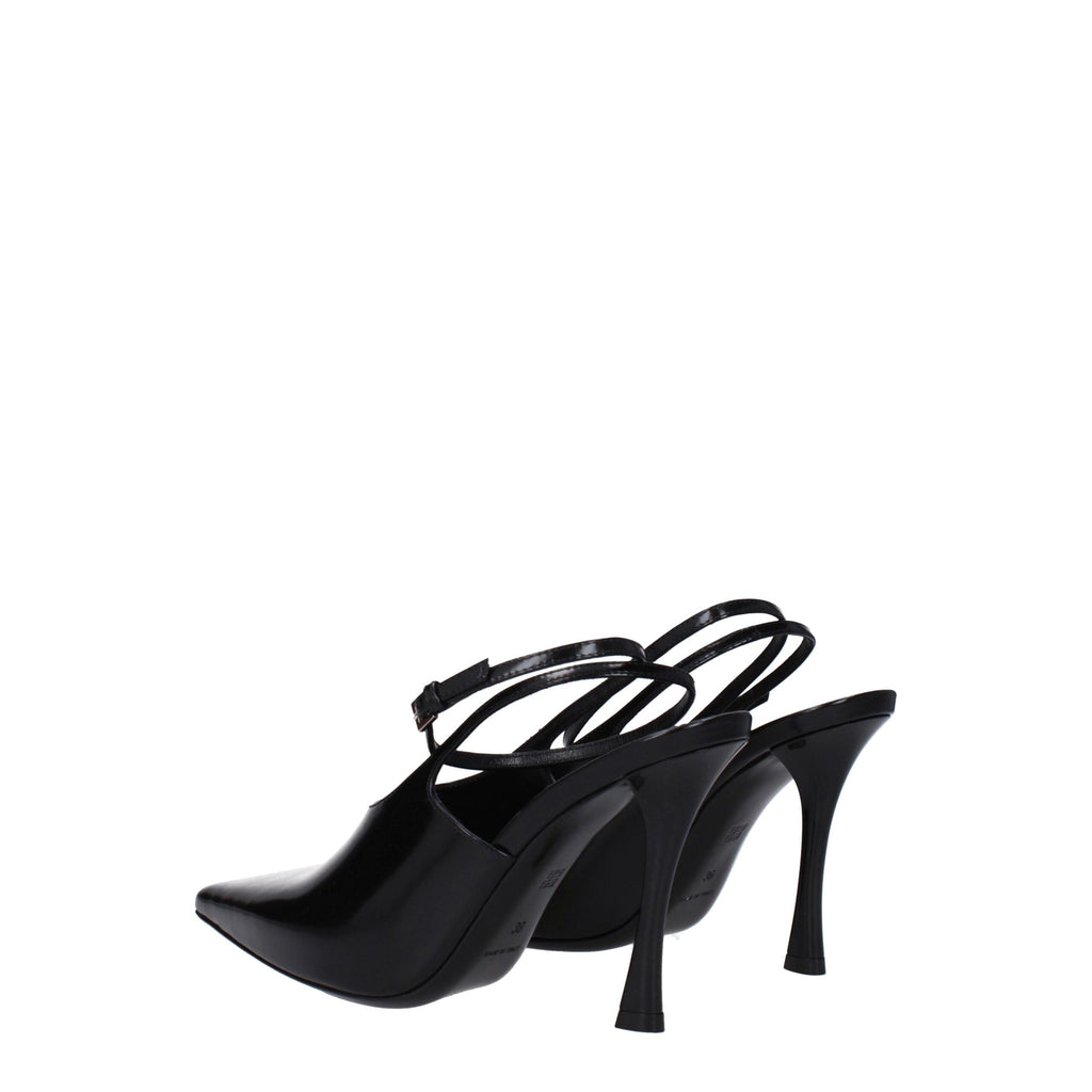 Black Leather Pumps