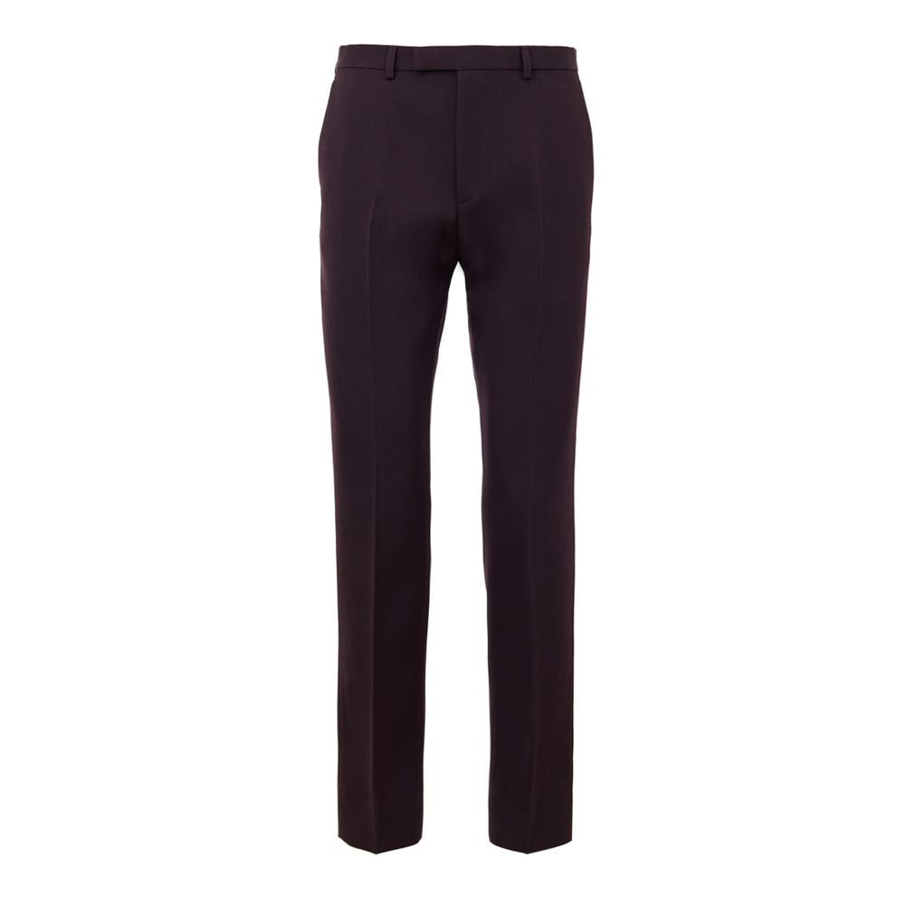 Burgundy Wool Trousers