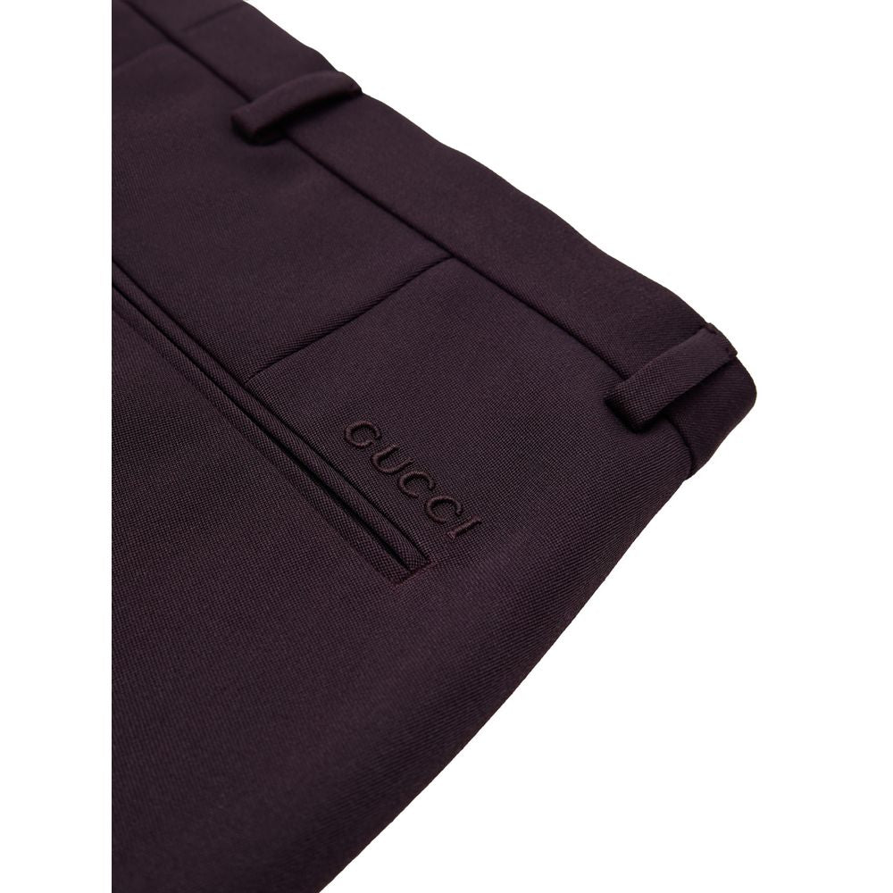 Burgundy Wool Trousers