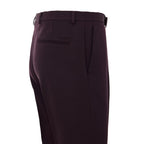 Burgundy Wool Trousers