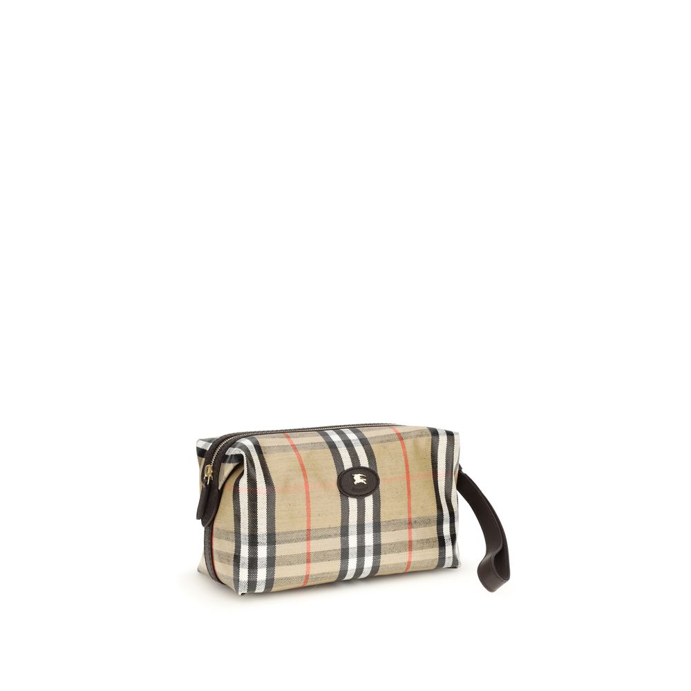 Beige Cotton Toiletry Bag