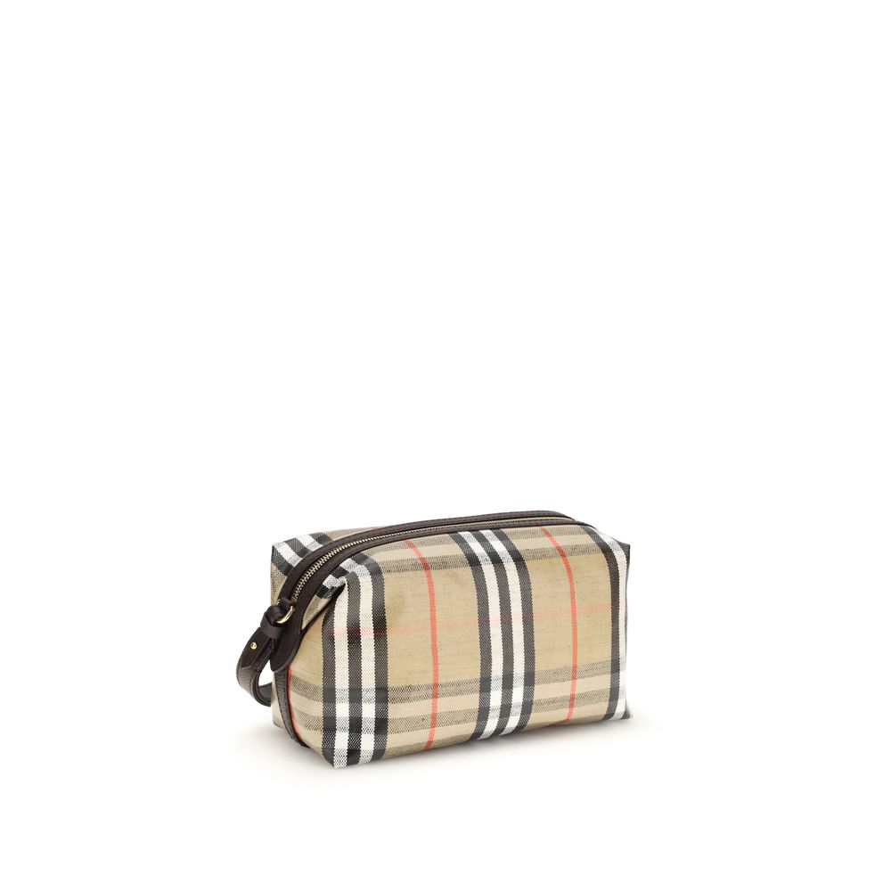 Beige Cotton Toiletry Bag