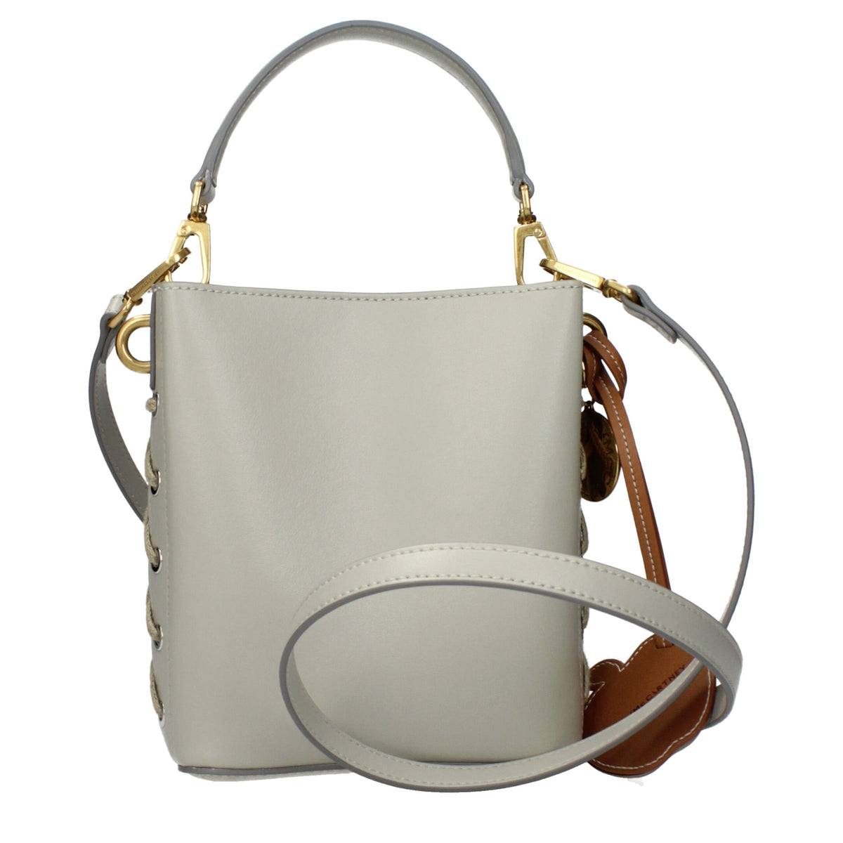Grey Leather Handbag