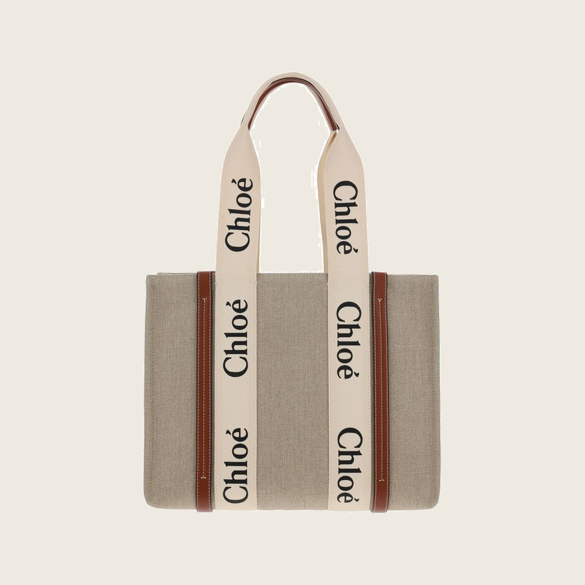 Linen Handbag – Beige