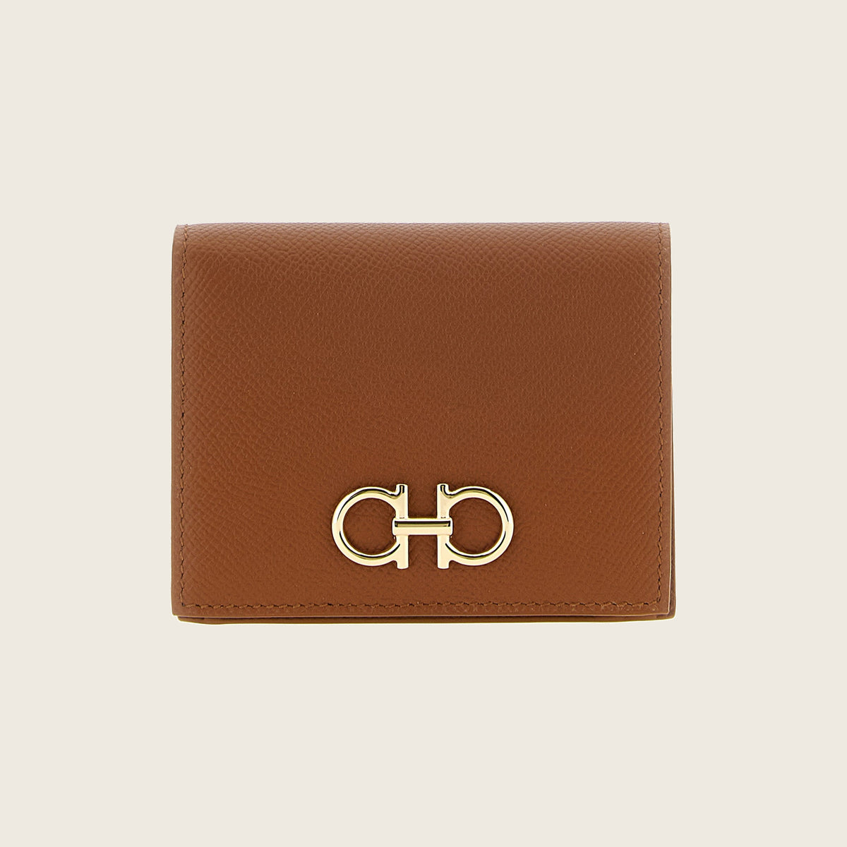 Gancini Card Holder – Brown