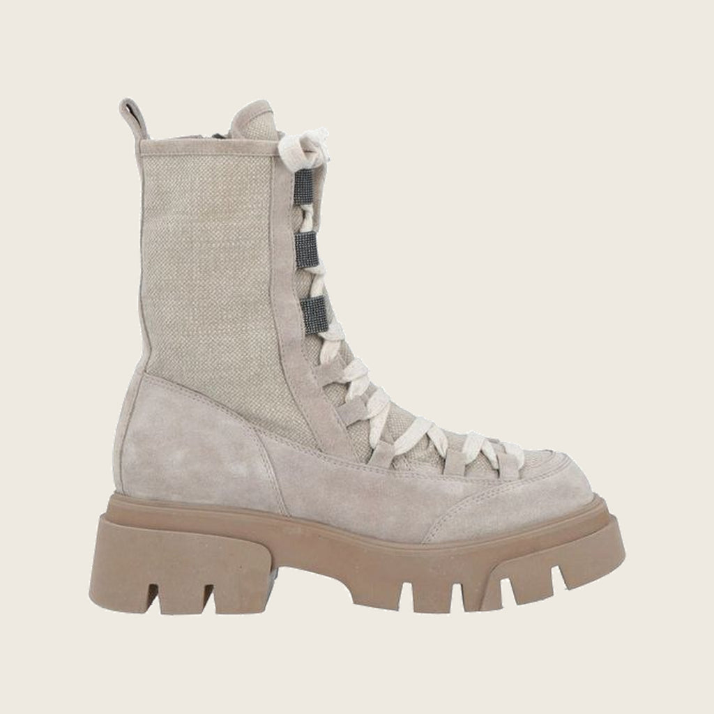 Leather Boots – Beige