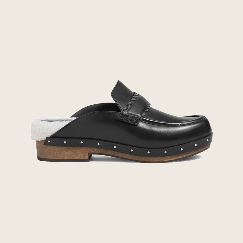Leather Mules – Black