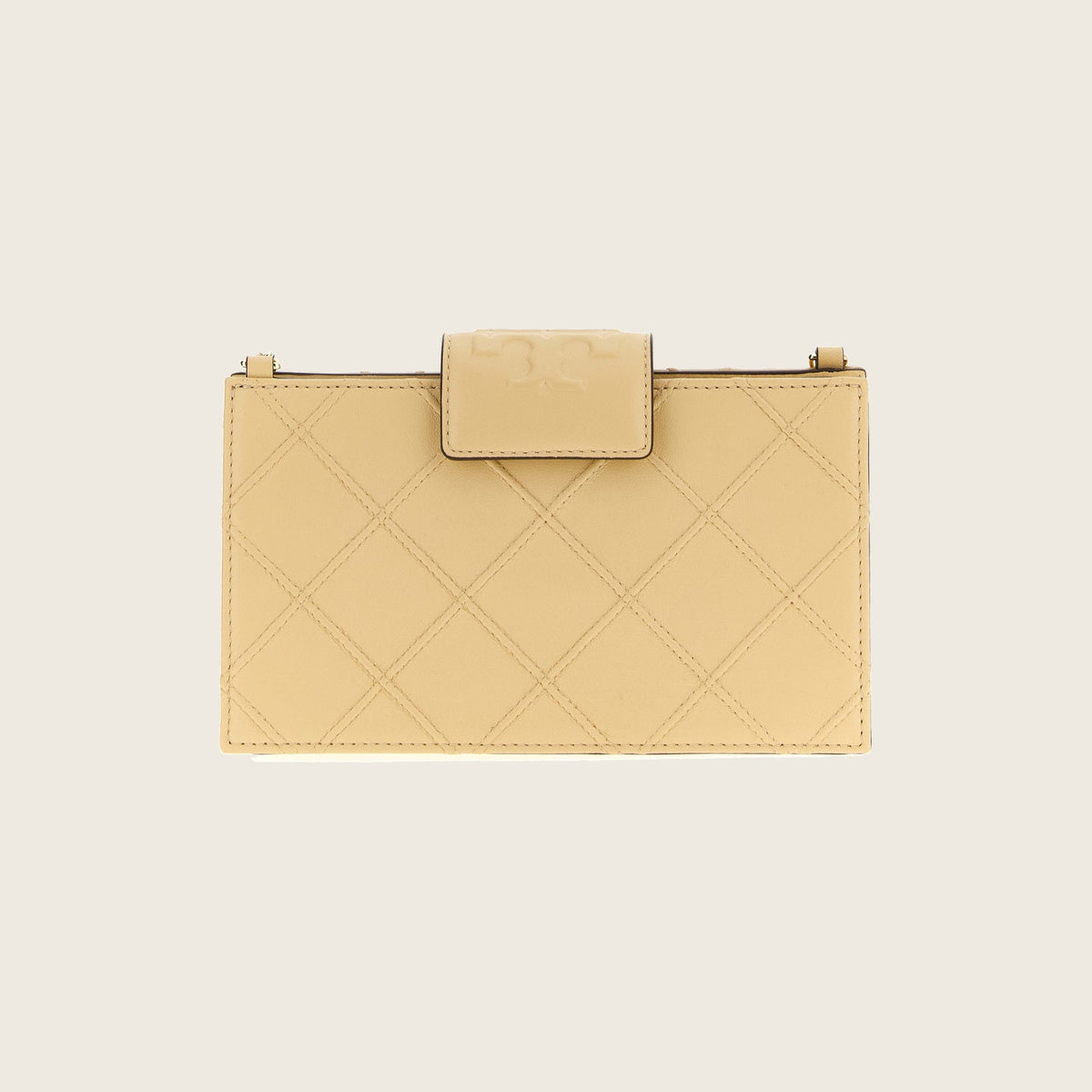 Lambskin Card Holder – Beige