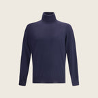 Wool Turtleneck – Blue