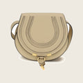 Marcie Leather Shoulder Bag – Beige