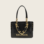 Cabas Leather Shoulder Bag – Black