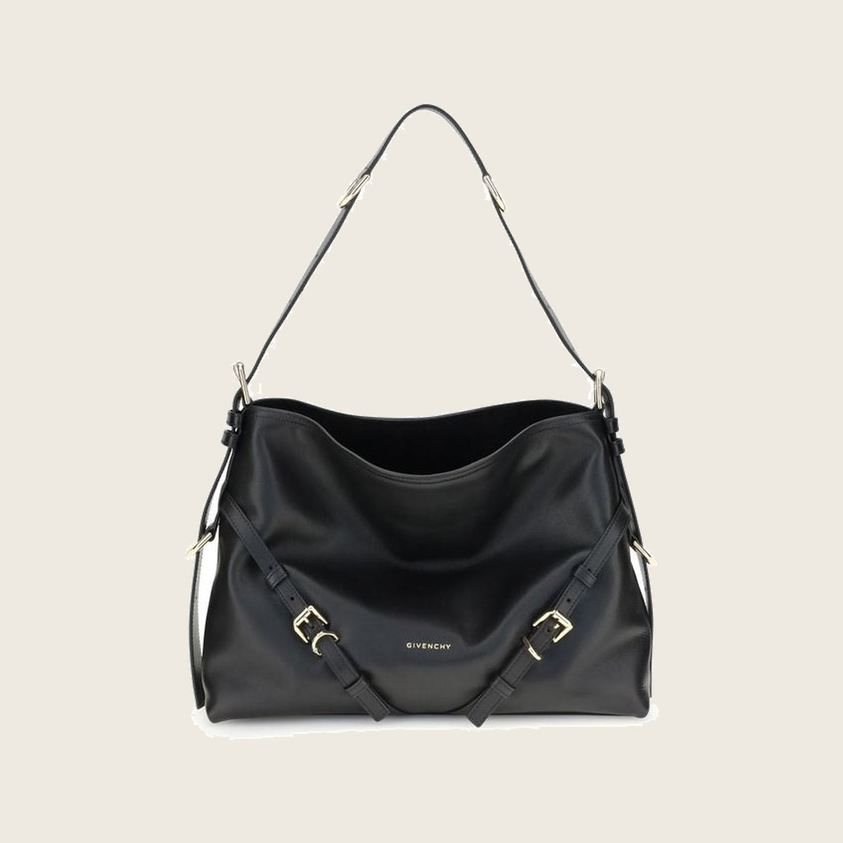 Voyou Leather Handbag – Black