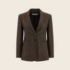 Virgin Wool Blazer – Brown