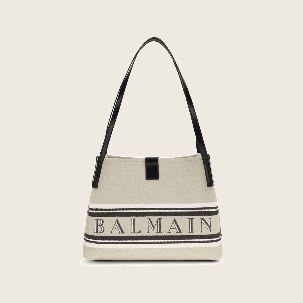 Cotton Shoulder Bag – Beige