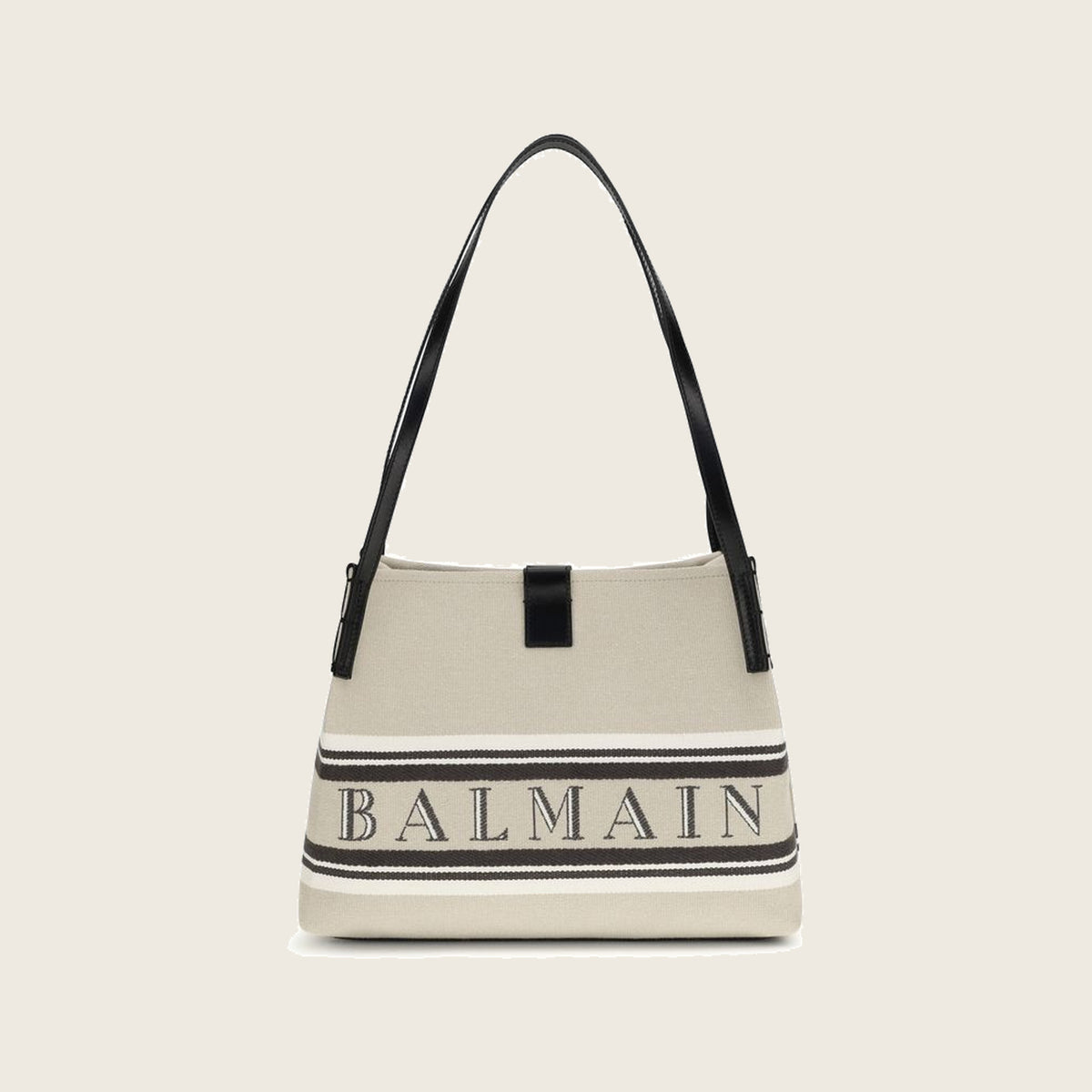 Cotton Shoulder Bag – Beige