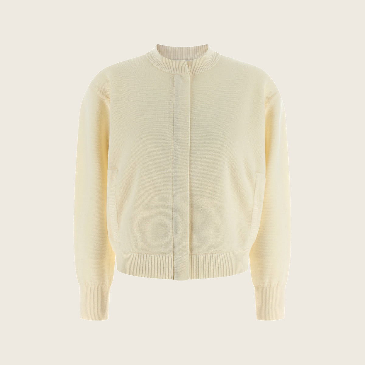 Virgin Wool Cardigan – White