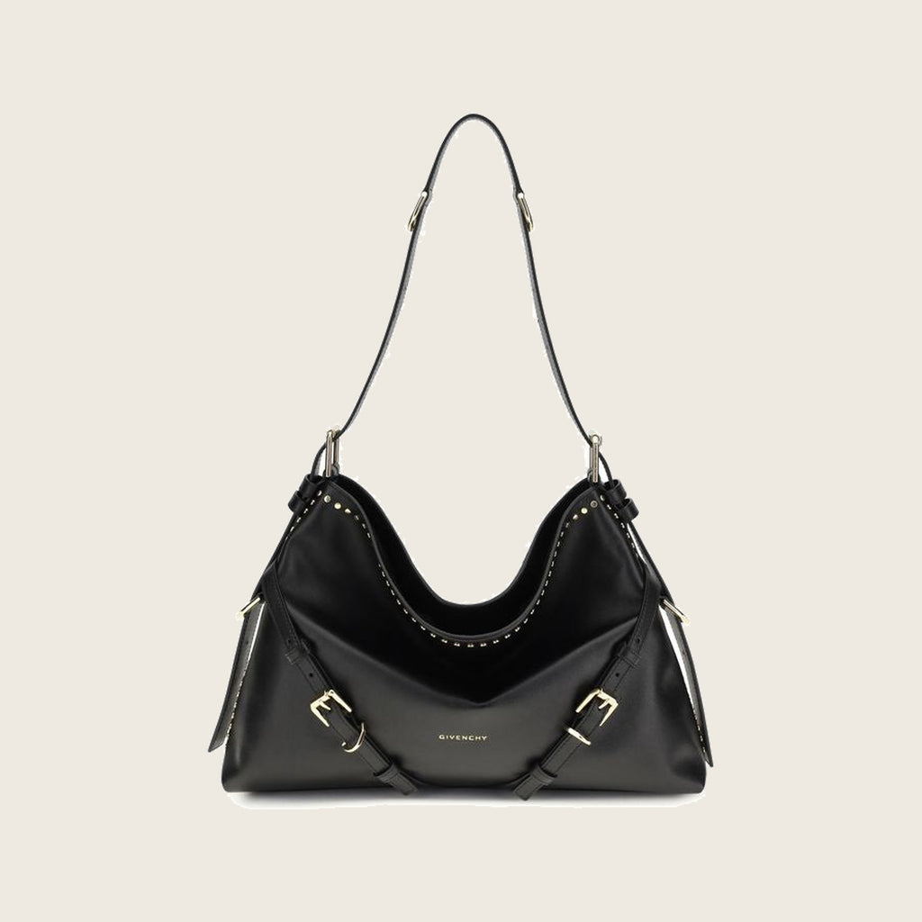 Leather Shoulder Bag – Black