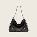 Leather Shoulder Bag – Black