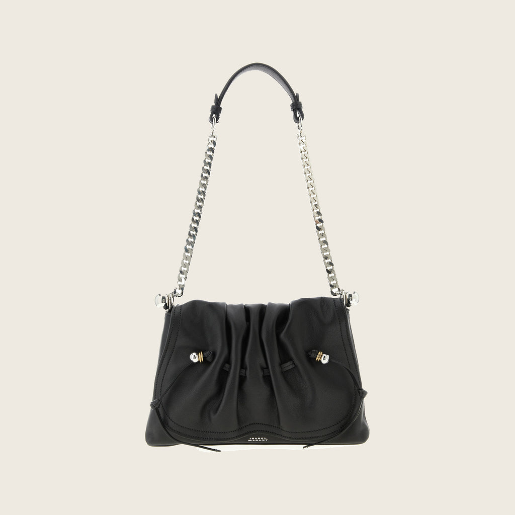 Leather Shoulder Bag – Black