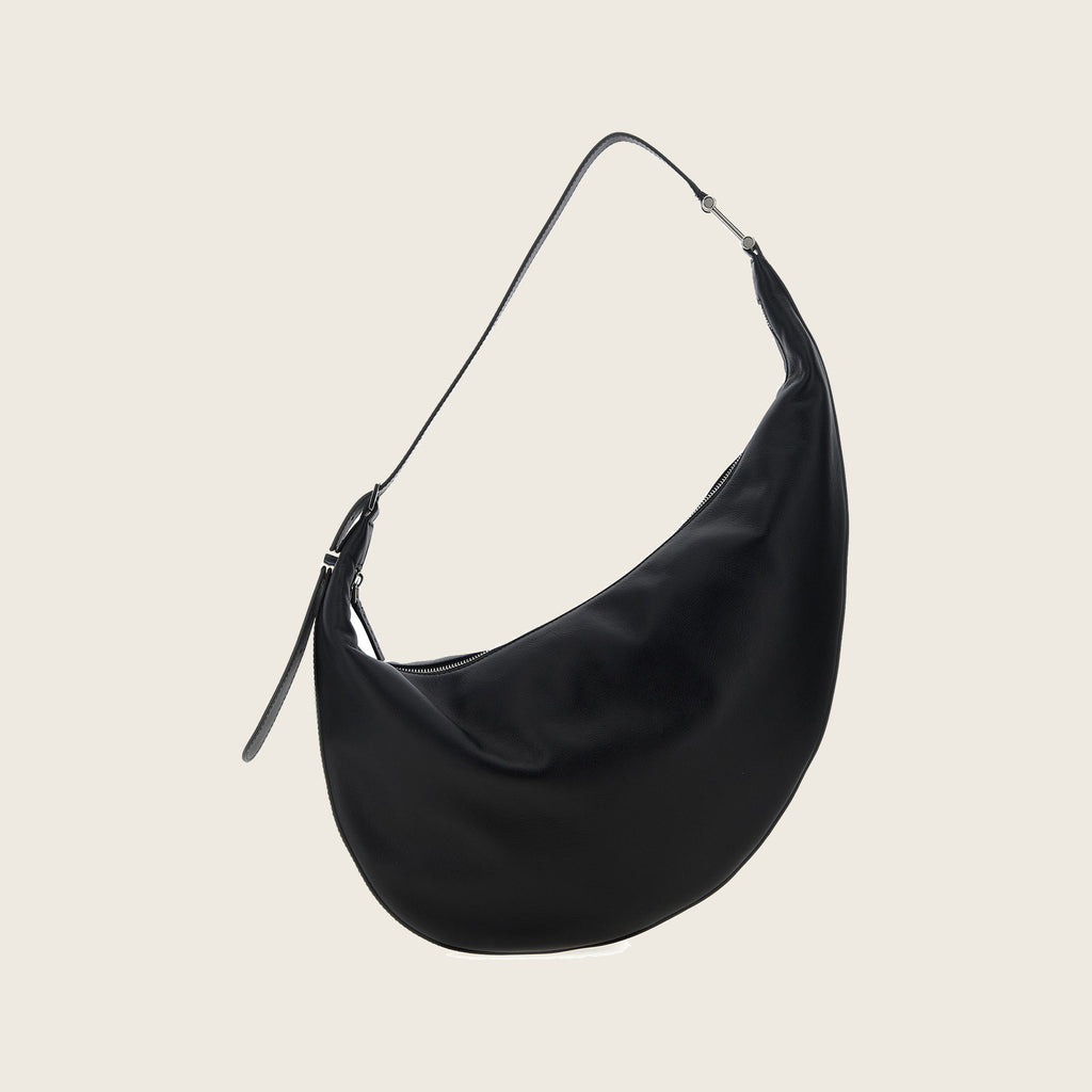 Leather Shoulder Bag – Black