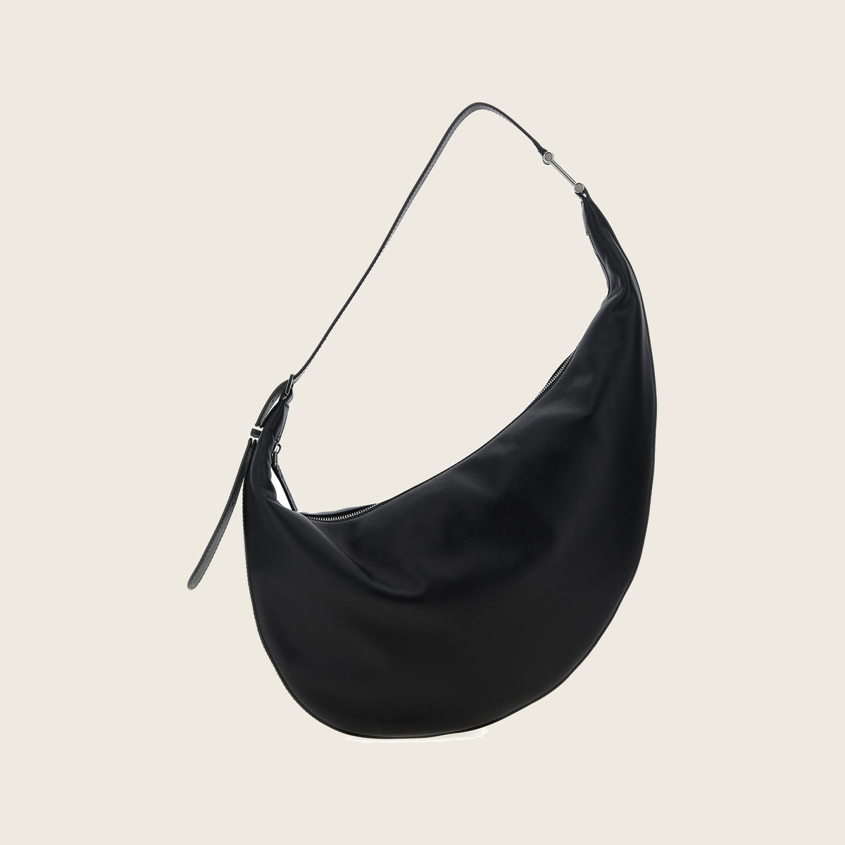 Leather Shoulder Bag – Black