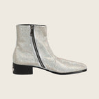 Crystal Ankle Boots – White