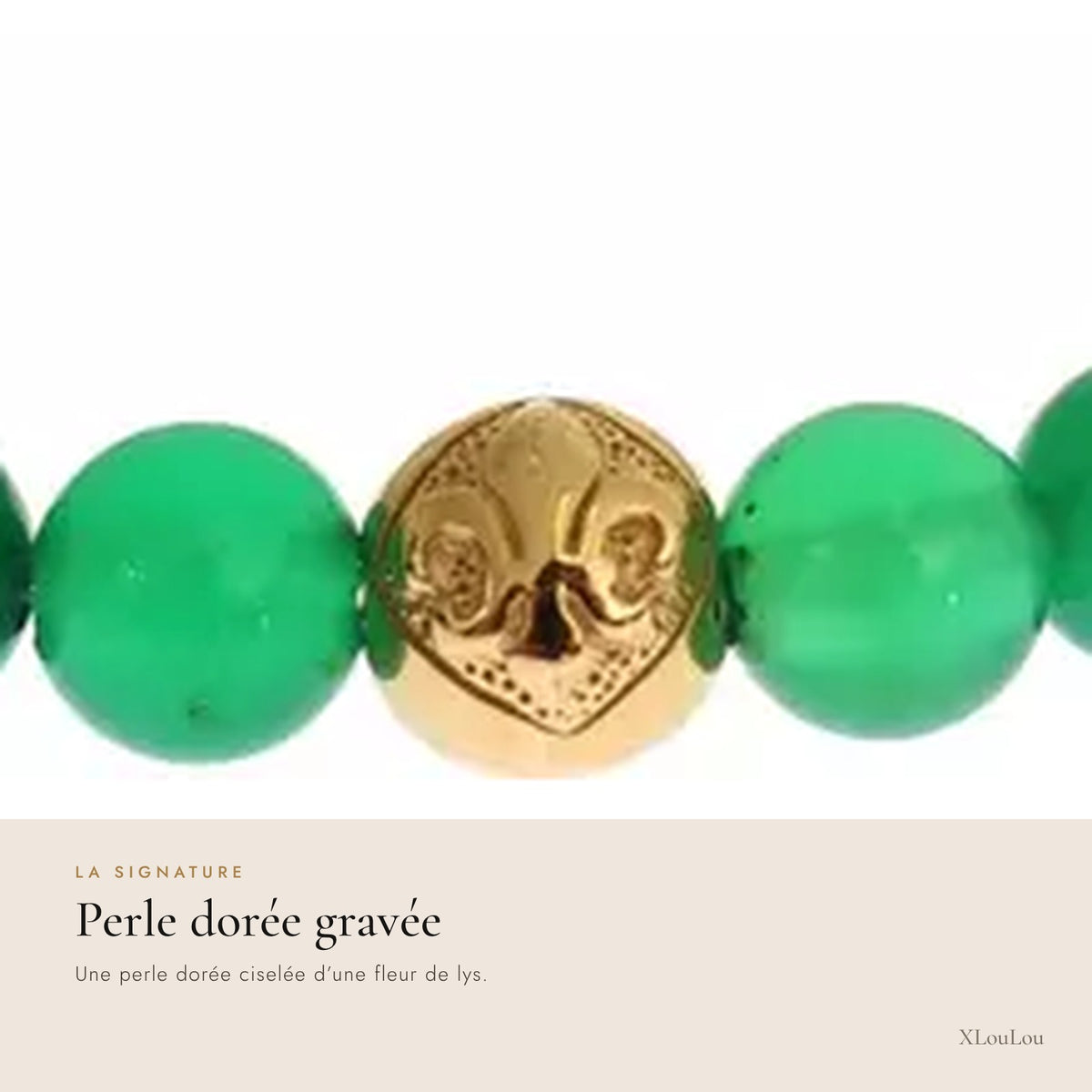 Cross Bracelet – Green Jade