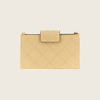 Lambskin Card Holder – Beige