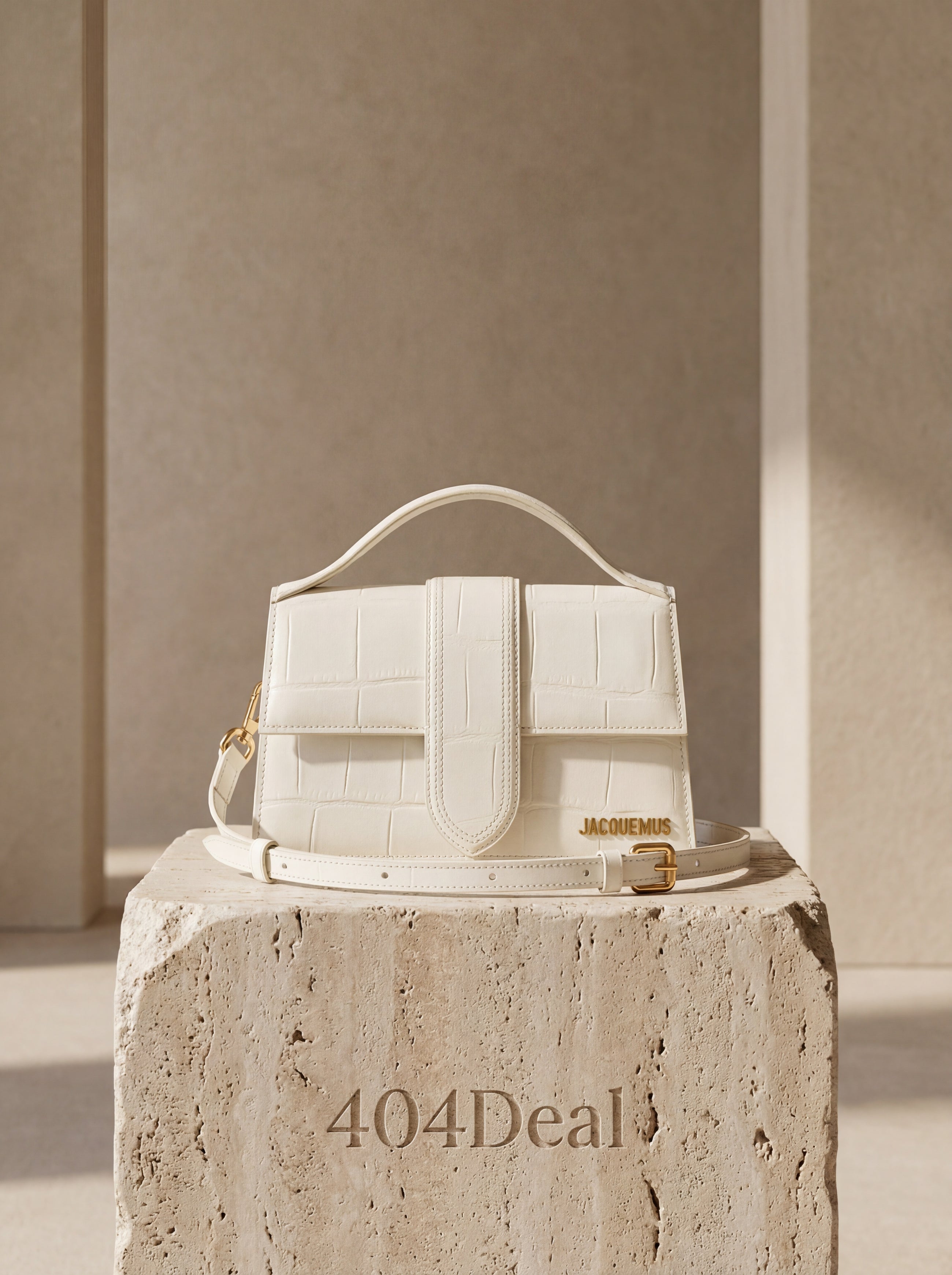 Jacquemus  Le Grand Bambino Croco Leather Handbag